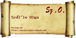 Szüle Olga névjegykártya